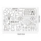 GLOBLELAND Summer Animals Theme Clear Stamps Ice Cream Truck Silicone Clear Stamp Seals for Cards Making DIY Scrapbooking Photo Journal Album Decor Craft DIY-WH0167-56-630-2