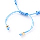 Bracelets de perles de nylon tressés réglables BJEW-JB05697-04-3