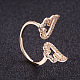 SHEGRACE Remarkable Real 18K Gold Plated Eco-Friendly Brass Cuff Finger Rings JR168A-2