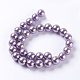 Umweltfreundliche runde Perlenstränge aus gefärbtem Glasperlen HY-A002-14mm-RB056-2