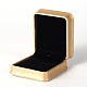 Rectangle en cuir pendentif en plastique collier boîtes à bijoux OBOX-N012-03-3