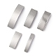 Unicraftale 10pcs5スタイル304ステンレス鋼スライドチャーム  カーブチューブ  ステンレス鋼色  2個/スタイル STAS-UN0031-32-2