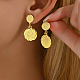 Элегантные латунные серьги-гвоздики в форме монеты SQ7606-3