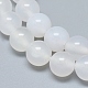 Natürlichen weißen Achat Perlen Stränge G-D0005-27-8mm-3