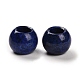 Perles européennes imitation lapis-lazuli de pierres précieuses synthétiques G-R488-01L-2