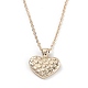 Golden Plated Heart with Constellation/Zodiac Sign Alloy Enamel Pendant Necklaces NJEW-H214-A04-G-2