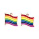 Colgantes de esmalte de aleación de bandera del orgullo del color del arco iris ENAM-K067-10-2