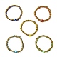 2 Uds. Conjunto de pulseras elásticas con cuentas de resina de ojo malvado y semillas de vidrio de 2 estilos para mujer BJEW-JB09604-1
