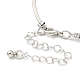 Lasso-Halsketten aus Messing mit flachen Schlangenketten NJEW-P289-10P-4