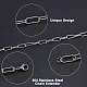 UNICRAFTALE 4pcs 21.5cm Paperclip Chains Stainless Steel Cable Chains Drawn Elongated Cable Chain with Lobster Clasps for Women DIY Necklace Jewelry Making STAS-UN0012-44-4