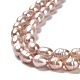Fili di perle di perle d'acqua dolce coltivate naturali PEAR-E016-183B-01-3