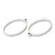 304 pendentifs ovales à lunette arrière ouverte en acier inoxydable STAS-Z040-05P-2