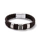 Retro Leather Braided Cord Bracelet for Men BJEW-A039-01A-1