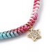 Verstellbare Armbänder aus geflochtenen Perlen aus Regenbogen-Polyesterfaden BJEW-JB05419-02-2