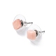 Natural Pink Opal Stud Earrings for Women EJEW-K091-01P-07-2