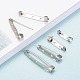 Iron Brooch Pin Back Safety Catch Bar Pins with Holes IFIN-X0029-P-6