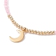 Conjunto de collares con colgante de estrella y luna para mujeres adolescentes NJEW-JN03738-05-7