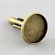 Brass Cuff Settings KK-S132-18mm-KN001AB-2