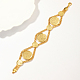 Женские браслеты-цепочки из латуни с ромбами и плоскими круглыми звеньями GY9986-1-1