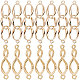 Beebeecraft 20Pcs/Box 2 Styles Infinity Charms 18K Gold Plated Brass Link Connectors with 2 Holes for DIY Jewelry Bracelet Necklace Earring Making Crafting KK-BBC0003-35-1