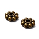 Alliage de style tibétain plats écartement perles rondes X-TIBEB-2351A-AB-FF-2