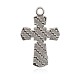 Émail platine en alliage chromé latin pendentifs croix ENAM-J560-01P-2