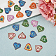 SUPERFINDINGS 36Pcs 6 ColorsAlloy Enamel Heart Charms Love Shaped Charm Mini Heart Pendants Enamel Dangle Pendants for Jewelry Necklace Earring Making ENAM-FH0001-54-5