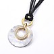 304 Stainless Steel Shell Pendant Necklaces and Stud Earrings Jewelry Sets SJEW-P096-02B-3