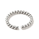 201 открытое манжетное кольцо в форме веревки из нержавеющей стали для женщин RJEW-G266-40P-2
