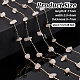 OLYCRAFT 3.3 Feet Rose Quartz Brass Cable Chain Rose Quartz Bead Chain with Golden Plated Brass Findings Handmade Crystal Beads Brass Chain for DIY Craft Bracelet Necklace Jewelry Making DIY-OC0010-76-2