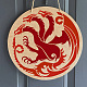 Fingerinspire dragon painting stencil 11.8x11.8 pollice riutilizzabile modello di disegno di drago a tre teste ala drago decorazione stencil animale stencil per dipingere su legno DIY-WH0391-0381-6
