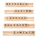 OLYCRAFT 105pcs Wood Letter Tiles with Holder for DIY Wood Gift Decoration Alphabet Wooden Pieces Numbers Pendants Spelling Crafts and Game Stands WOOD-OC0001-39-1