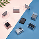 BENECREAT 8Pcs Clear Acrylic Display Case with Black Base CON-WH0073-17-5