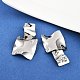 Квадратные серьги-гвоздики из нержавеющей стали 304 EJEW-K268-79A-P-2
