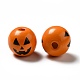 Halloween Theme Printed Natural Wooden Beads WOOD-L020-C04-3