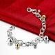 Fashion Alloy Chain Bell Charm Bracelets BJEW-BB00266-4