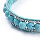 (Jewelry Parties Factory Sale)Adjustable Synthetic Turquoise Braided Bead Bracelets BJEW-JB04387-07-2