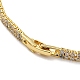 Green Cubic Zirconia Diamond Charm Bracelet with Rack Plating Brass Link Chains BJEW-Q771-03G-3