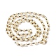 Handmade Round Glass Pearl Beads Chains for Necklaces Bracelets Making AJEW-JB00035-07-1