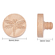 Chgcraft tampon d'argile en bois motif libellule pour bricolage création outil en argile outil de poterie en argile WOOD-WH0030-29B-2