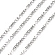304ステンレススチール製カーブチェーン  スプールで  溶接されていない  ステンレス鋼色  4x3x1mm  約32.8フィート（10m）/ロール CHS-R008-05-1