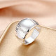 Romantic Brass Cubic Zirconia Wide Band Finger Rings RJEW-BB01625-9S-3