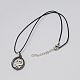 Zinc Alloy Pirate Style Skull Necklaces NJEW-S002-44-2