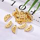 Golden Tone 3 Holes Brass Middle East Rhinestone Bridge Spacers X-RSB024NF-3-6