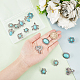 NBEADS 16 Pcs 8 Styles Alloy Snap Buttons FIND-NB0003-58-3