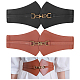 Wadorn 2 pièces 2 couleurs en cuir pu larges ceintures corset élastiques pour femmes fille AJEW-WR0002-10-1