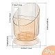 透明プラスチック化粧ブラシ収納オーガナイザー  事務用品用  メイクブラシホルダーオーガナイザー  砂茶色  11.5x11.5x15.8cm AJEW-WH0332-33B-2