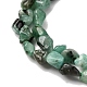 Натуральные изумрудные бисерные пряди G-I389-A41-4
