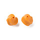不透明なアクリルビーズ  ツイスト  オレンジ  14.5x14x14mm  穴：1.6mm  約390個/500g MACR-S373-139-A08-5
