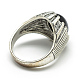 Natural & Synthetic Mixed Stone Wide Band Rings RJEW-S039-01L-4